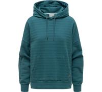 Kapuzenpullover RAGWEAR "Pirita Crepe", Damen, Gr. XL (42), grün (ocean grün), Sweatware, Material: 65% Baumwolle, 27% Polyester, 6% Viskose, 2% Elasthan, lässig geschnitten hüftbedeckend, hoch geschl