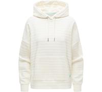 Kapuzenpullover RAGWEAR "Pirita Crepe", Damen, Gr. XXXL(46), ivory, Sweatware, Material: 65% Baumwolle, 27% Polyester, 6% Viskose, 2% Elasthan, lässig geschnitten hüftbedeckend, hoch geschlossener Aus