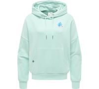 Kapuzenpullover RAGWEAR "Pirita PP", Damen, Gr. L (40), grün (mint), Material: 70% Baumwolle, 30% Polyester, oversize hüftbedeckend, hoch geschlossener Ausschnitt, Ärmel ohne Ärmelschlitz Rippbündchen