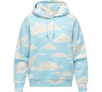 Ragwear Damen Hoodie gemütlicher Pullover mit Verstellbarer Kapuze Pirita Print Cloud Gr. L
