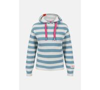 Kapuzenpullover SALZHAUT "Hoodie VELOZIPEE", Damen, Gr. S, blau (breeze, sanftes weiß), Obermaterial: 50% Baumwolle CO. 50% Polyester PES., Pullover Kapuzenpullover (23287460-S) breeze, sanftes weiß