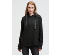 Kapuzenpullover SOCCX, Damen, Gr. L, schwarz, Feinstrick, Material: 53% Viskose, 43% Polyester, 4% Elasthan, unifarben, regular fit normal, Rundhals, eingesetzt Bündchen, Pullover Kapuzenpullover, aus