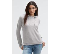 Kapuzenpullover SOCCX, Damen, Gr. S, grau, Strick, Material: 70% Polyester, 27% Viskose, 3% Elasthan, unifarben, regular fit normal, Rundhals, eingesetzt Bündchen, Pullover Kapuzenpullover, aus Flausc