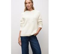 Kapuzenpullover STREET ONE, Damen, Gr. 40, soft beige, Strick, Obermaterial: 78% Polyamid, 12% Polyacryl, 10% Baumwolle, unifarben, bequem hüftbedeckend, Rundhals, Pullover Kapuzenpullover, aus softer