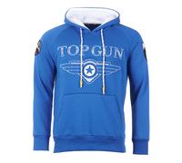 Kapuzenpullover TOP GUN "Defend TG20193010", Herren, Gr. 50M, blau, Obermaterial: 65% Baumwolle, 35% Polyester, Rundhals, Pullover Sweatshirt Hoodie (66429107-M) blau