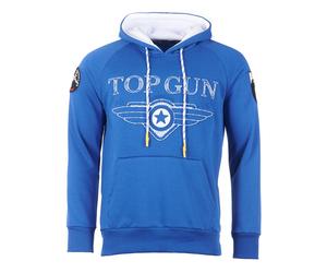 Kapuzenpullover TOP GUN "Defend TG20193010", Herren, Gr. 50M, blau, Obermaterial: 65% Baumwolle, 35% Polyester, Rundhals, Pullover Sweatshirt Hoodie (66429107-M) blau