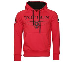 Kapuzenpullover TOP GUN "Defender TG20191012", Herren, Gr. 50M, rot, Obermaterial: 60% Baumwolle, 40% Polyester. Lining: 100% Baumwolle, Rundhals, Pullover Kapuzenpullover (10552637-M) rot