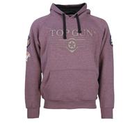 Kapuzenpullover TOP GUN "Simulator TG20191025", Herren, Gr. 54 (XL), rot (bordeaux), Obermaterial: 50% Baumwolle . 50% Polyester, Rundhals, Pullover Kapuzenpullover (27807527-XL) bordeaux