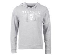 Kapuzenpullover TOP GUN "TG20201049", Herren, Gr. 3xl, grau (grau mélange), Obermaterial: 100% Baumwolle, Pullover Sweatshirt Hoodie (88175307-XXXL) grau mélange