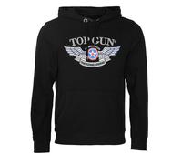 Kapuzenpullover TOP GUN "TG22025", Herren, Gr. 48 (S), schwarz, 85% Baumwolle; 15% Polyester, Pullover Hoodie Sweatshirt (59214227-S) schwarz