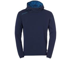 Kapuzenpullover UHLSPORT "Kapuzenpullover ESSENTIAL Kids", Mädchen, Gr. 128, blau (marine), Obermaterial: 62% Polyester Pol. recyc.. 38% Baumwolle CO(Bio)., Pullover Kapuzenpullover (90411658-128) mar
