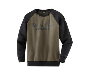 Kapuzenpullover UNCLE SAM "Sweatshirt", Herren, Gr. XXL, grün (oliv, schwarz), Obermaterial: 65% Polyester PES. 35% Baumwolle CO., Pullover Kapuzenpullover (44790841-XXL) oliv, schwarz