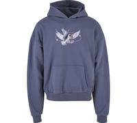 Kapuzenpullover "Upscale by Mister Tee Herren Vive La Liberte Oversize Hoody", Herren, Gr. S, vintageblau, 100% Baumwolle, UPSCALE BY MISTER TEE, mehrfarbig, ohne Ausschnitt, Pullover Kapuzenpullover