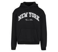 Kapuzenpullover "Upscale by Mister Tee New York Collage Fluffy Hoody", Herren, Gr. XL, schwarz, 100% Baumwolle, UPSCALE BY MISTER TEE, bedruckt, Pullover Kapuzenpullover (24252500-XL) schwarz