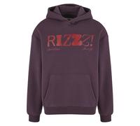 Kapuzenpullover "Upscale by Mister Tee RiZZZ Fluffy Hoody", Herren, Gr. S, lila (plumlila), 70% Baumwolle, 30% Polyester, UPSCALE BY MISTER TEE, mehrfarbig, loose fit, ohne Ausschnitt, Pullover Kapuze