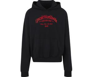 Kapuzenpullover "Upscale by Mister Tee Upscale World Wide Heavy Oversize Hoody", Herren, Gr. XL, schwarz, 100% Baumwolle, UPSCALE BY MISTER TEE, oversize, ohne Ausschnitt, Pullover Kapuzenpullover (22