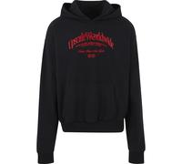 Kapuzenpullover "Upscale by Mister Tee Upscale World Wide Heavy Oversize Hoody", Herren, Gr. XS, schwarz, 100% Baumwolle, UPSCALE BY MISTER TEE, oversize, ohne Ausschnitt, Pullover Kapuzenpullover (22
