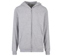 Kapuzenpullover URBAN CLASSICS "Urban Classics Basic Essential Zip Hoody", Herren, Gr. 5XL, grau (erdgrau), 65% Baumwolle, 35% Polyester, unifarben, normal, ohne Ausschnitt, Pullover Kapuzenpullover (
