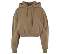 Kapuzenpullover URBAN CLASSICS "Urban Classics Damen Ladies Cropped Heavy Hoody", Damen, Gr. 5XL, beige (warmsand), 100% Baumwolle, unifarben, oversize, ohne Ausschnitt, Pullover Kapuzenpullover (8481