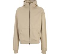 Kapuzenpullover URBAN CLASSICS "Urban Classics Herren High Neck Zip Hoody", Herren, Gr. M, wetsand, 65% Baumwolle, 35% Polyester, unifarben, relaxed fit, ohne Ausschnitt, Pullover Kapuzenpullover (286