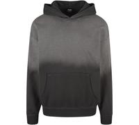Kapuzenpullover URBAN CLASSICS "Urban Classics Herren Sun Bleached Hoody", Herren, Gr. M, schwarz-weiß (schwarz), 65% Baumwolle, 35% Polyester, Rundhals, Pullover Kapuzenpullover (71347948-M) schwarz