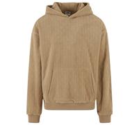 Kapuzenpullover URBAN CLASSICS "Urban Classics Jacquard Velvet Oversized Hoody", Herren, Gr. XXL, unionbeige, 100% Polyester, unifarben, oversize, ohne Ausschnitt, Pullover Kapuzenpullover (67759535-X