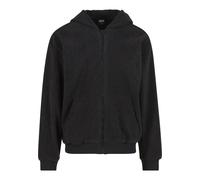 Urban Classics Herren Kapuzenpullover Jaquard Velvet Zip-Hoody, Männer Kapuzenpullover aus Jacquard-Samt mit Reißverschluss, Oversize Fit