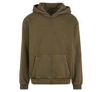 Kapuzenpullover URBAN CLASSICS "Urban Classics Vintage Heavy Zip Hoodie", Herren, Gr. XXL, warmkhaki, 70% Baumwolle, 30% Polyester, unifarben, normal, ohne Ausschnitt, Pullover Kapuzenpullover (911082