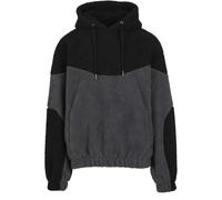 Urban Classics Herren Kapuzenpullover Weavy Colorblock Teddy Hoodie, lässiger Hoody aus Sherpa-Fleece, kuschelig weicher Oversized-Look, Größen S - XXL