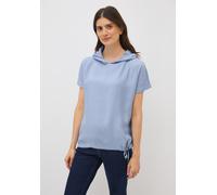 Kapuzenshirt CECIL, Damen, Gr. S (38), blau (mountain blau), Stoff, Vorderseite: 85% Modal, 15% Polyester; Kapuze: 85% Modal, 15% Polyester; Rückseite: 95% Viskose, 5% Elasthan, unifarben, normal norm