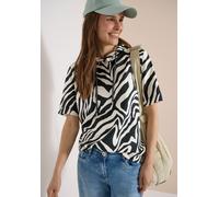 Kapuzensweatshirt CECIL, Damen, Gr. XL (44), palm breeze grün, Sweatware, Obermaterial: 75% Viskose, 20% Polyester, 5% Elasthan, normal hüftbedeckend, Rundhals, abgesteppte Kante, Sweatshirts, Kurzarm
