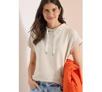 Kapuzenshirt CECIL, Damen, Gr. XXL (46), pearl beige, Web, 48% Baumwolle, 48% Modal, 4% Elasthan, unifarben, comfort fit normal, ohne Ausschnitt, Bündchen, Shirts Kapuzenshirt, mit Kapuze mit Tunnelzu