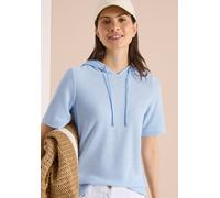 Kapuzenshirt CECIL, Damen, Gr. XXL (46), fresh water blau, Strick, Obermaterial: 62% Viskose, 38% Polyester, unifarben, lässig geschnitten hüftbedeckend, Rundhals, abgesteppte Kante, Shirts Kapuzenshi