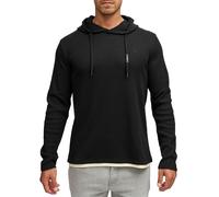 Kapuzenshirt INDICODE "INMarto", Herren, Gr. M, schwarz, Single Jersey, Obermaterial: 60% Baumwolle, 40% Polyester, unifarben, regular fit hüftlang, Rundhals, Shirts Kapuzenshirt (54273030-M) schwarz