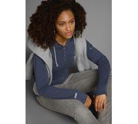 Kapuzenshirt KANGAROOS, Damen, Gr. 40, blau (marine), Jersey, Obermaterial: 100% Baumwolle. Kapuzenfutter: 95% Baumwolle, 5% Viskose, unifarben, figurbetont hüftbedeckend, Bündchen mit Daumenlöchern,