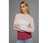 Kapuzenshirt KANGAROOS, Damen, Gr. 44/46, bunt (rosa, weiß, bordeaux), Rippware, Obermaterial: 100% Baumwolle. Kapuzenfutter: 100% Baumwolle, gestreift, figurbetont hüftbedeckend, Shirts Kapuzenshirt,