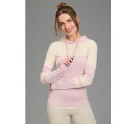 Kapuzenshirt KANGAROOS, Damen, Gr. 52/54, rose, beige, Rippware, Obermaterial: 100% Baumwolle. Einsatz: 90% Baumwolle, 10% Viskose, körpernah hüftbedeckend, angesetztes Bündchen mit Daumenlöchern, Shi