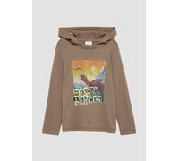 Kapuzenshirt mit Glow-in-the-dark-Print 116/122 braun 2153643.8612.116_122