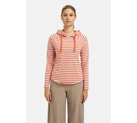 Kapuzenshirt SMITH & SOUL, Damen, Gr. M, sand, Single Jersey, Material: 100% Baumwolle, gestreift, regular fit normal, Rundhals, eingesetzt gerader Abschluss, Shirts Kapuzenshirt, mit offenen Kanten a