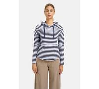 Kapuzenshirt SMITH & SOUL, Damen, Gr. XL, marine, Single Jersey, Material: 100% Baumwolle, gestreift, regular fit normal, Rundhals, eingesetzt gerader Abschluss, Shirts Kapuzenshirt, mit offenen Kante