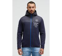Kapuzenstrickjacke CAMP DAVID, Herren, Gr. 3XL, blau, Material Oberstoff: 50% Polyester, 50% Polyamid, Einsatz Kapuze: 100% Polyamid, bedruckt, regular fit normal, eingesetzt elastischer Bund, Strickj