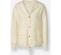 Kapuzenstrickjacke champagner 48
