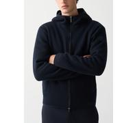 Kapuzenstrickjacke COLMAR "MENS SWEATER", Herren, Gr. L, blau (marine), Strick, Obermaterial: 52% Polyester, 30% Schurwolle, 18% Polyacryl, unifarben, regular fit normal, hoch geschlossener Ausschnitt
