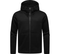 Kapuzenstrickjacke RAGWEAR "Fabian", Herren, Gr. M (50), schwarz, Rippware, Material: 100% Polyester; Innenfutter: 100% Polyester, Basic, gerade hüftbedeckend, hoch geschlossener Ausschnitt, Ärmel ohn