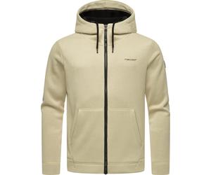 Kapuzenstrickjacke RAGWEAR "Fabian", Herren, Gr. XL (54), beige (ecru), Rippware, Material: 100% Polyester; Innenfutter: 100% Polyester, Basic, gerade hüftbedeckend, hoch geschlossener Ausschnitt, Ärm
