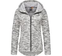 Kapuzenstrickjacke RAGWEAR "Lyshka Melange", Damen, Gr. XL (42), grau, Grobstrick, Obermaterial: 56% Baumwolle, 44% Polyester; Innenfutter: 100% Polyester, sportlich, figurumspielend hüftbedeckend, ho