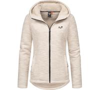 Kapuzenstrickjacke RAGWEAR "Lyshka Melange", Damen, Gr. XXXL (46), grau (taupe), Grobstrick, Obermaterial: 56% Baumwolle, 44% Polyester; Innenfutter: 100% Polyester, sportlich, figurumspielend hüftbed