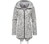 Kapuzenstrickjacke RAGWEAR "Wingi Melange", Damen, Gr. 5XL (50), grau, Strick, Obermaterial: 56% Baumwolle, 44% Polyester. Innenfutter: 100% Polyester, figurumspielend ca. Mitte Oberschenkel, hoch ges