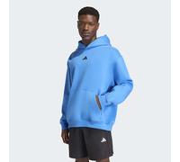 Kapuzensweatjacke ADIDAS PERFORMANCE "POWER OVERSIZE HOODIE", Herren, Gr. M, ray blau, Obermaterial: 70% Baumwolle, 30% Polyester, normal, Rundhals, angesetztes Bündchen, Sweatjacken (42694804-M) ray