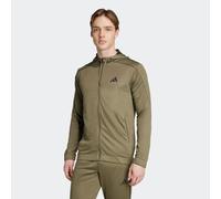 Kapuzensweatjacke ADIDAS PERFORMANCE "SEA FZ HD", Herren, Gr. L, grün (olive strata), Obermaterial: 100% Polyester, angesetztes Bündchen, Sweatjacken (50631720-L) olive strata